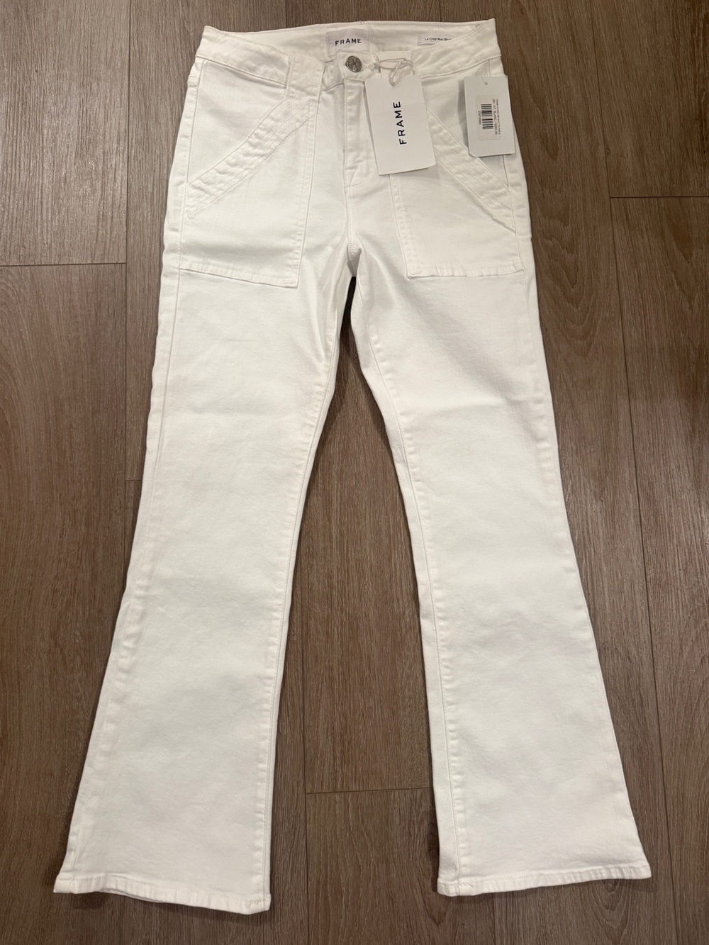 FRAME | Le Crop Mini Boot | Blanc | Mid-Rise White Jeans | Size 26 | NWT